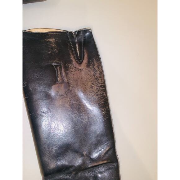 Last Chance - Ariat Equestrian Black Leather Knee-High Riding Boots Slip On 8F - Picture 6 of 9